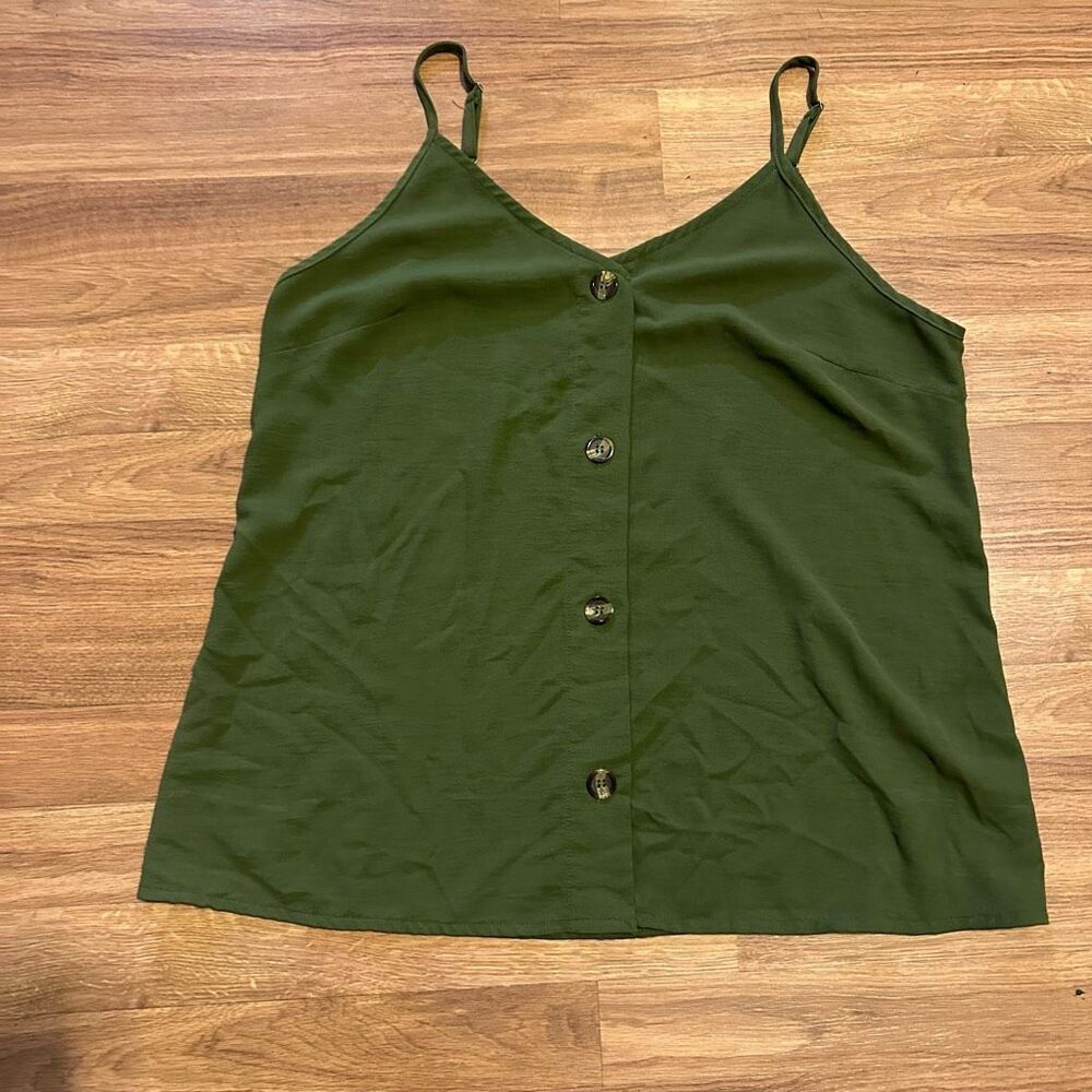 Shiela Rose Green Thing String Tank Top | Women Size large
